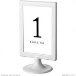 Table Number Holder White Frame 4” x 6”