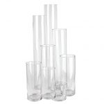Cylinder Vase 5” x 12” Clear Glass