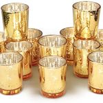 Votive Mercury Gold Glass