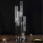 Candelabra Clear Glass 5 Candle Holder